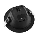 Deko-Light Downlight ACRUX PRO 120 rigide, CCT Switch, UGR < 19, multipower IP20/ IP54, scintillant, noir gradable