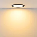 Deko-Light Downlight ACRUX PRO 145 rigide, CCT Switch, UGR < 19, multipower IP20/ IP54, scintillant, noir gradable