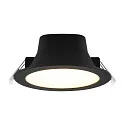 Deko-Light Downlight ACRUX PRO 145 rigide, CCT Switch, UGR < 19, multipower IP20/ IP54, scintillant, noir gradable