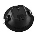 Deko-Light Downlight ACRUX PRO 145 rigide, CCT Switch, UGR < 19, multipower IP20/ IP54, scintillant, noir gradable