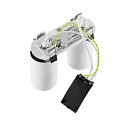 recessed spotlight CAN TILT ROUND DOUBLE 2 flames, round, cardanic swivelling GU10 IP20, white