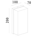 Deko-Light Luminaire mural d’extérieur GRUMIUM SQUARE CCT II angulaire, CCT Switch, commutable IP54, gris foncé 