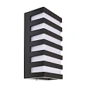 Luminaire mural d’extérieur GRUMIUM SQUARE CCT III angulaire, CCT Switch, commutable IP54, gris foncé 