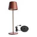Lampe de table à accu BUNDLE CANIS lot de 1, avec chargeur IP65, mat, terre cuite gradable