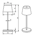 Lampe de table à accu BUNDLE CANIS MINI lot de 1, avec chargeur IP65, vert, mat gradable