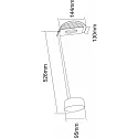 Deko-Light Lumière d'affichage ATIS II IP55, dégager, transparent, blanche gradable