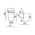Deko-Light Luminaire triphasé NIHAL MINI adaptateur triphasé inclus IP20, blanche gradable