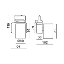 Deko-Light Projecteur triphasé NIHAL MINI adaptateur triphasé inclus IP20, argent gradable