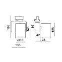 Deko-Light Projecteur triphasé NIHAL adaptateur triphasé inclus IP20, argent gradable