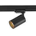 3-phase spot cAN, 220-240V AC / 50-60Hz, GU10 LED max. 7.5W, rotatable and pivotable, black