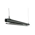 Luminaire triphasé LINEAR PRO TILT IP20, noir trafic 