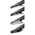 Deko-Light Luminaire triphasé LINEAR PRO TILT IP20, noir trafic 