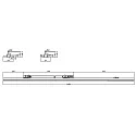 Luminaire triphasé LINEAR PRO FOLD DALI rigide, contrôlable par DALI IP20, noir gradable