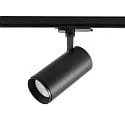 Projecteur triphasé LUCEA 30 CCT TILT contrôlable par DALI IP20, noir gradable