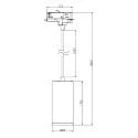 Deko-Light Luminaire suspendu triphasé LUCEA 20 CCT contrôlable par DALI IP20, noir gradable
