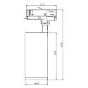 Deko-Light Projecteur triphasé LUCEA 15 TILT contrôlable par DALI IP20, noir gradable