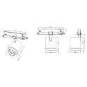 Deko-Light Projecteur triphasé FOCARIS DALI contrôlable par DALI, UGR < 19, focalisable, à cardan IP20, noir profond gradable