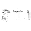 Deko-Light 3-phase spot FOCARIS PHASE UGR < 19, focusable, cardanic IP20, traffic white dimmable