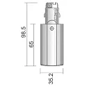 Deko-Light Accessories for 3-phase track system D LINE - electrical feed left, 220-240V AC / 50-60Hz, grey