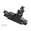 Accessories for 3-phase track system D LINE - T-coupler right-right-left with change mechanism, 220-240V AC, black