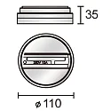 Accessories for 3-phase track system D LINE - surface adapter for luminaires, 220-240V AC / 50-60Hz, black