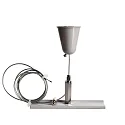 Accessories for 3-phase track system D LINE - rope suspension bracket with ceiling canopy, adjustable, max. 150cm, grey