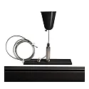 Accessories for 3-phase track system D LINE - rope suspension bracket with ceiling canopy, adjustable, max. 150cm, black