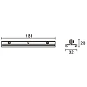Deko-Light Accessories for 3-phase track system D LINE - suspension connection angle, grey