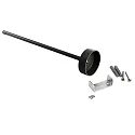 Deko-Light Ceiling suspension for 3-phase luminaire D LINE, rigid, 635 mm, black