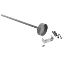 Deko-Light Ceiling suspension for 3-phase luminaire D LINE, rigid, 635 mm, silver