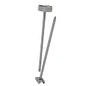 Deko-Light Ceiling suspension for 3-phase luminaire D LINE, rigid, 635 mm, silver
