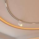 3-phase surface-mounted track D LINE / DALI CURVED 90° / RADIUS 1M left, 6-pole, traffic white