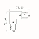 Deko-Light 1-phase L-connector D ONE left, white
