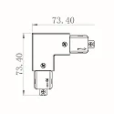 Deko-Light 1-phase L-connector D ONE right, white