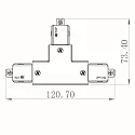 Deko-Light 1-phase T-connector D ONE left-right-right, white