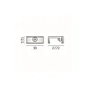 Deko-Light 1-phase ceiling canopy D ONE, traffic white