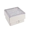 Projecteur encastré TABIT 100x100 accessible, commutable IP67, gris, transparent 