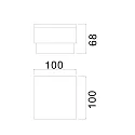 Deko-Light Projecteur encastré TABIT 100x100 accessible, commutable IP67, gris, transparent 