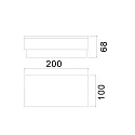 Deko-Light Projecteur encastré TABIT 100x200 accessible, commutable IP67, gris, transparent 