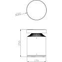Deko-Light Borne d'éclairage FARO 25 avec optique de lentille, câblé en continu IP65, gris foncé gradable