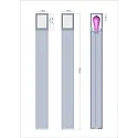Deko-Light bollard lamp FACADO II 1000MM TONED square E27 IP65, dark grey, mat dimmable