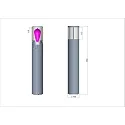 Deko-Light Borne d'éclairage FACADO II 650MM OPAL rond E27 IP65, mat, rouille gradable