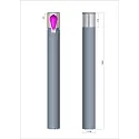 Deko-Light Borne d'éclairage FACADO II 1000MM OPAL rond E27 IP65, gris foncé, mat gradable