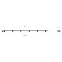 damp-proof luminaire TRI PROOF BASIC 121CM / 36W 840 ON-OFF impact resistant, switchable IP65, light grey 