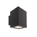 Luminaire mural II DOUBLE MINI double, gris foncé, transparent