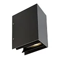 Luminaire mural ARCTURUS I haut / bas, langue, réglable, commutable IP54, gris graphite 