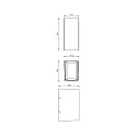  Luminaire mural ARCTURUS I haut / bas, langue, réglable, commutable IP54, gris graphite 