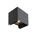 Luminaire mural ARCTURUS II haut / bas, réglable, commutable, large IP54, gris graphite 