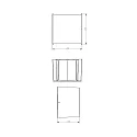  Luminaire mural ARCTURUS II haut / bas, réglable, commutable, large IP54, gris graphite 