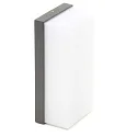 Luminaire mural d’extérieur GRUMIUM angulaire, CCT Switch IP54, gris foncé, satiné, blanche